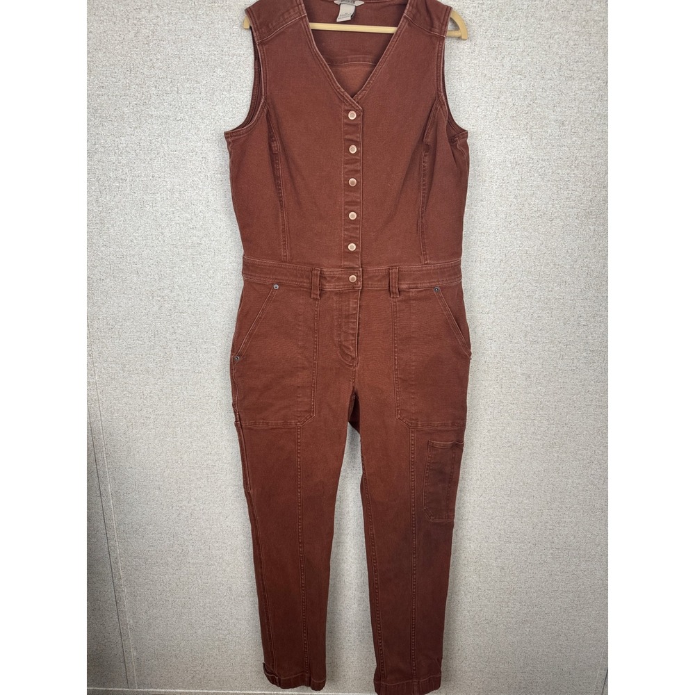 Duluth Trading Rust Sleeveless Coveralls Jumpsuit Heirloom Gardening Size 10